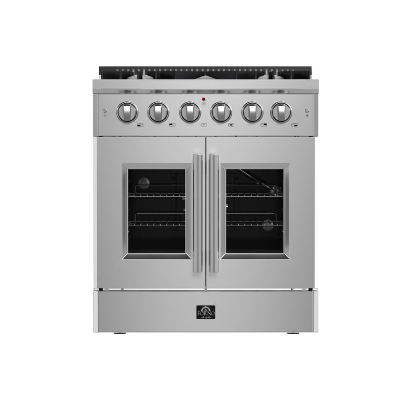 Load image into Gallery viewer, Forno Galiano 30-Inch Freestanding French Door Gas Range, 5 Burners, Convection Oven, Energy Efficient