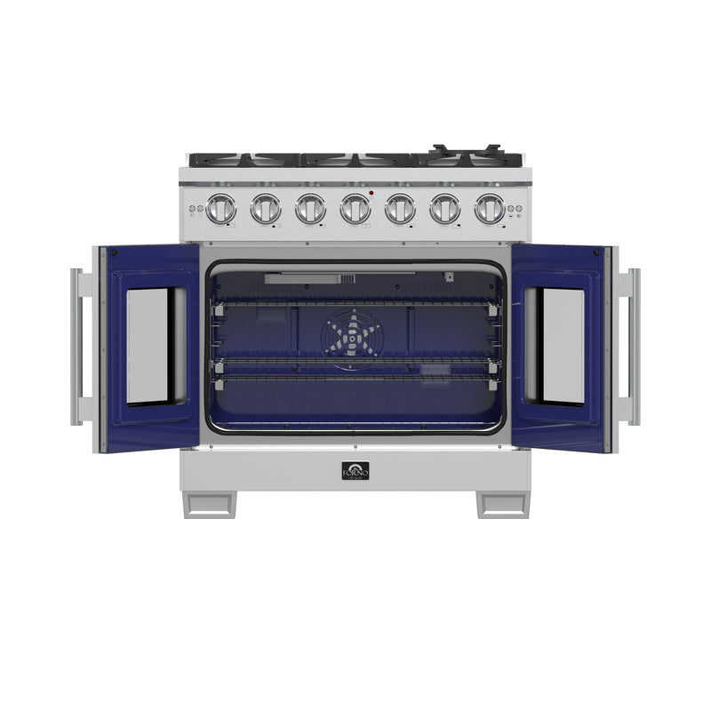 Load image into Gallery viewer, Forno Capriasca 36-Inch, Stainless Steel Freestanding French Door Gas Range with 6 Burners - FFSGS6460-36