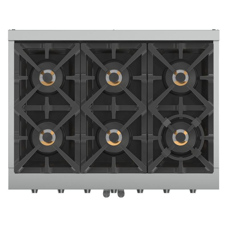 Load image into Gallery viewer, Forno Capriasca 36-Inch, Stainless Steel Freestanding French Door Gas Range with 6 Burners - FFSGS6460-36