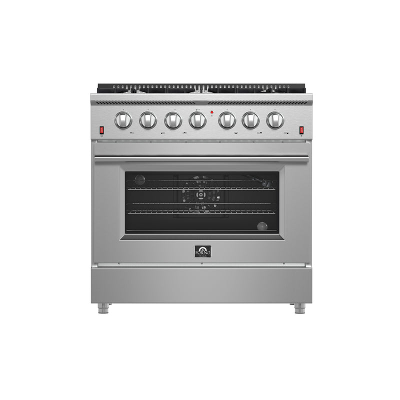 Load image into Gallery viewer, Forno Galiano 36-Inch, Stainless Steel Gas Range with 6 Burners - FFSGS6244-36