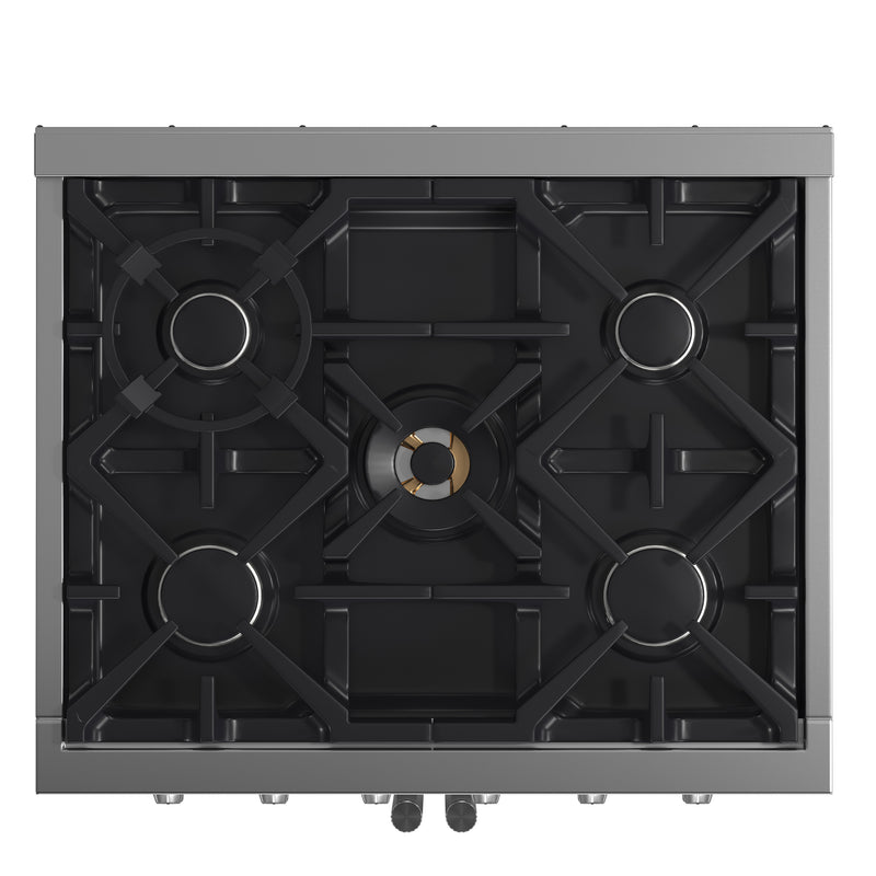 Load image into Gallery viewer, Forno Massimo 30-Inch, Stainless Steel Freestanding French Door Gas Range with 4 Burners - FFSGS6439-30