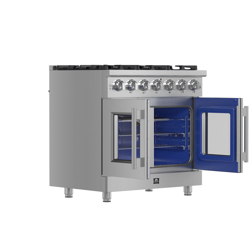 Load image into Gallery viewer, Forno Massimo 36-Inch, Stainless Steel Freestanding French Door Gas Range with 6 Burners - FFSGS6439-36
