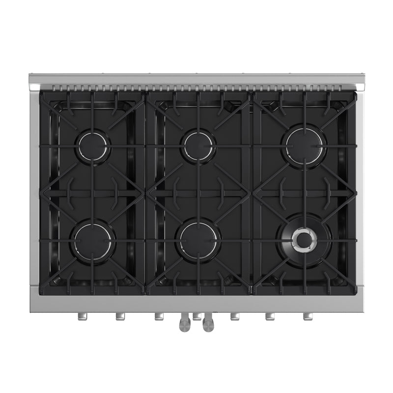 Load image into Gallery viewer, Forno Galiano 36-Inch, Stainless Steel Freestanding French Door Gas Range with 6 Burners - FFSGS6444-36