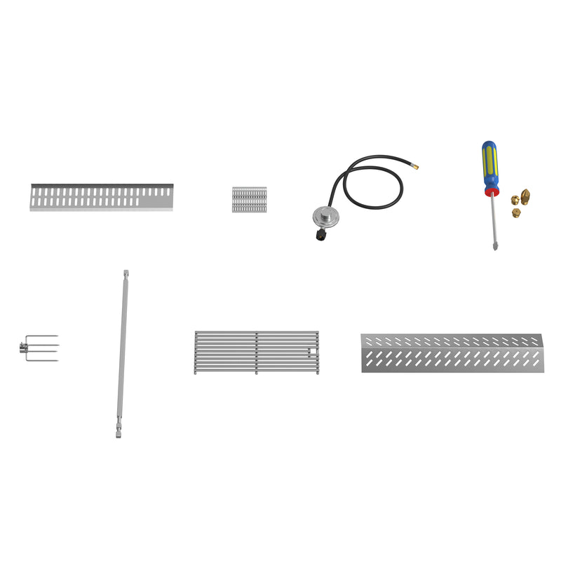 Load image into Gallery viewer, Forno All’Aperto 87,600 BTU Outdoor Kitchen, 4 Burners, Infrared Burners, Side Burner, Black Sintered Stone Countertops, Gas Pizza Oven, Sink Module, Bar & Beverage Center