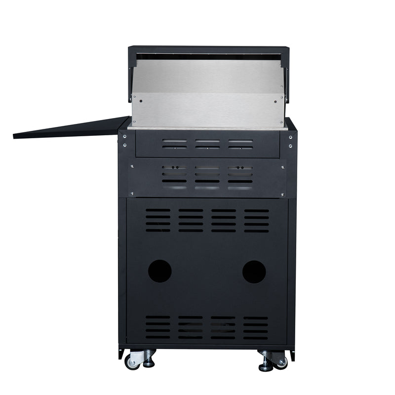 Load image into Gallery viewer, Forno All’Aperto 99,600 BTU Outdoor Kitchen, 5 Burners, Infrared Burners, Side Burner, Black Sintered Stone Countertops, Gas Pizza Oven, Sink Module, Bar & Beverage Center