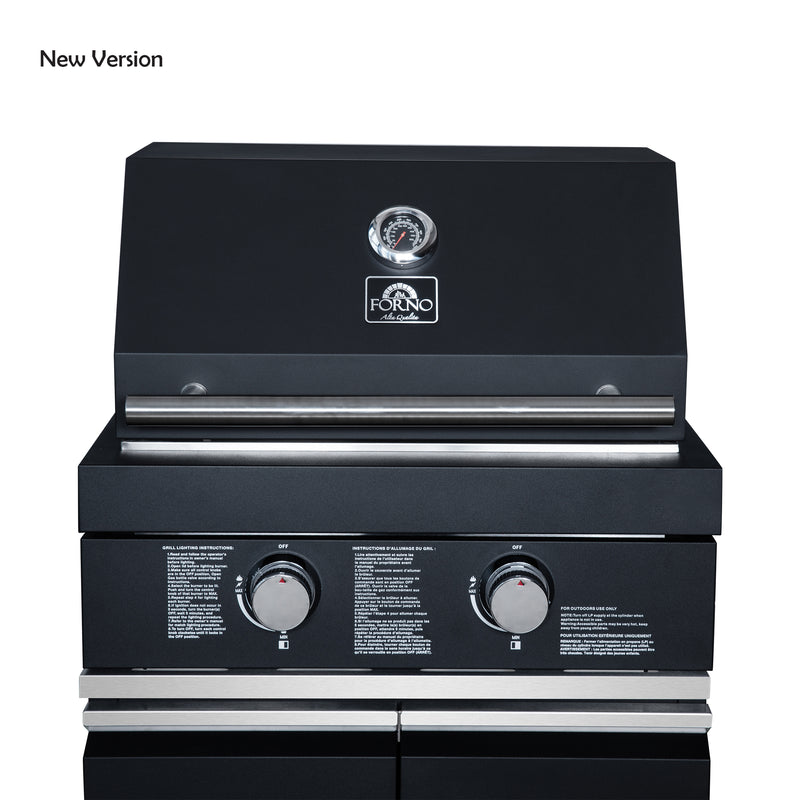 Load image into Gallery viewer, Forno All’Aperto 99,600 BTU Outdoor Kitchen, 5 Burners, Infrared Burners, Side Burner, Black Sintered Stone Countertops, Gas Pizza Oven, Sink Module, Bar & Beverage Center