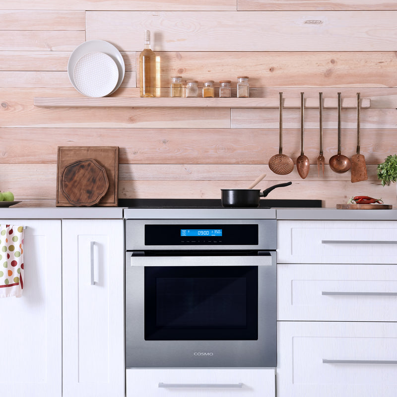 Load image into Gallery viewer, Cosmo 24 inch, Stainless Steel Single Electric Wall Oven with 8 Functions - C106SIX-PT