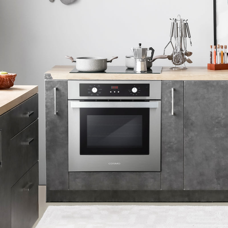 Load image into Gallery viewer, Cosmo 24 in. Electric Built-In Wall Oven with 2.5 cu. ft. Capacity, 8 Functions & Turbo True European Convection