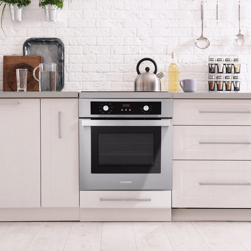 Load image into Gallery viewer, Cosmo 24 in. Electric Built-In Wall Oven with 2.5 cu. ft. Capacity, 8 Functions & Turbo True European Convection