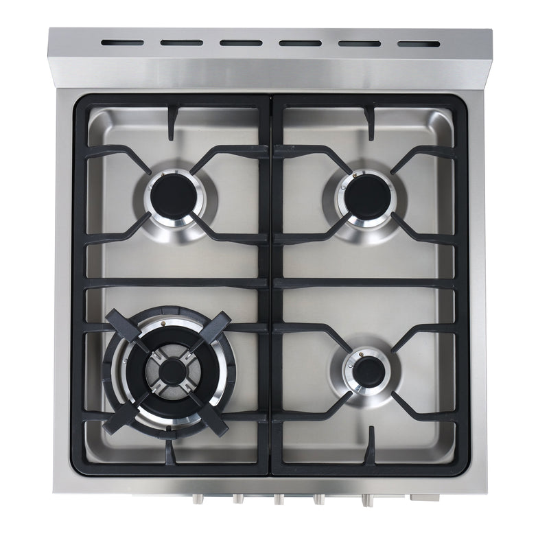 Load image into Gallery viewer, Cosmo 24 inch, Stainless Steel Single Oven Gas Range with 4 Burner Cooktop - COS-244AGC