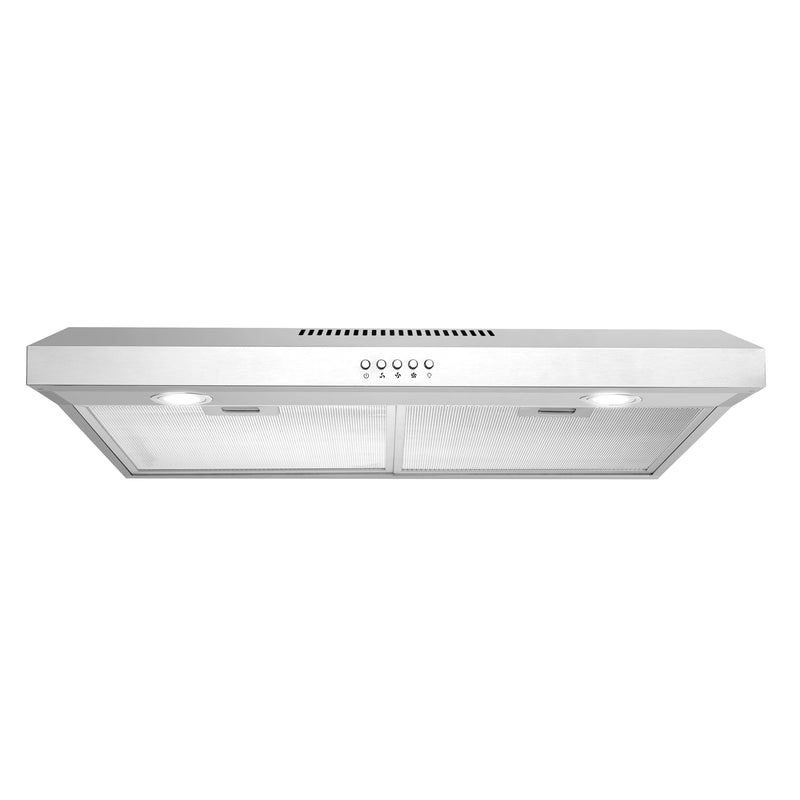 Load image into Gallery viewer, Cosmo 5U30 30 in. Under Cabinet Range Hood with Ducted / Ductless Convertible Slim Kitchen Over Stove Vent, 3 Speed Exhaust Fan, Reusable Filter, LED Lights in Stainless Steel