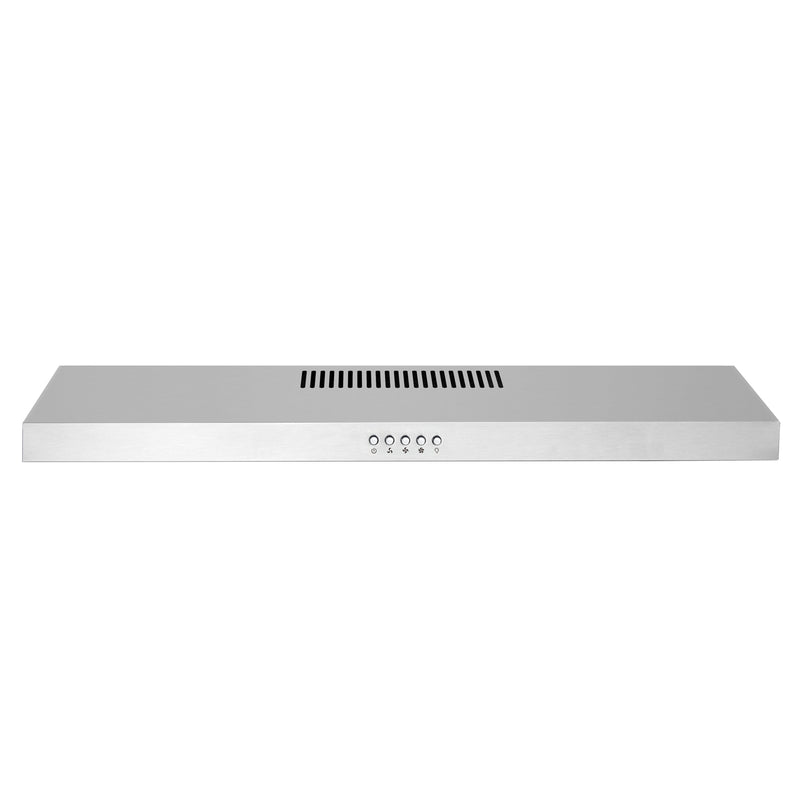 Load image into Gallery viewer, Cosmo 5U30 30 in. Under Cabinet Range Hood with Ducted / Ductless Convertible Slim Kitchen Over Stove Vent, 3 Speed Exhaust Fan, Reusable Filter, LED Lights in Stainless Steel