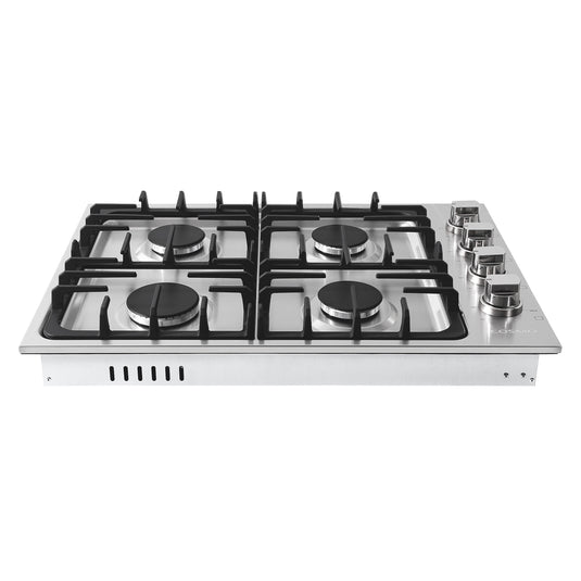 Cosmo 30 in. Gas Cooktop in Stainless Steel with 4 Italian Made Burners