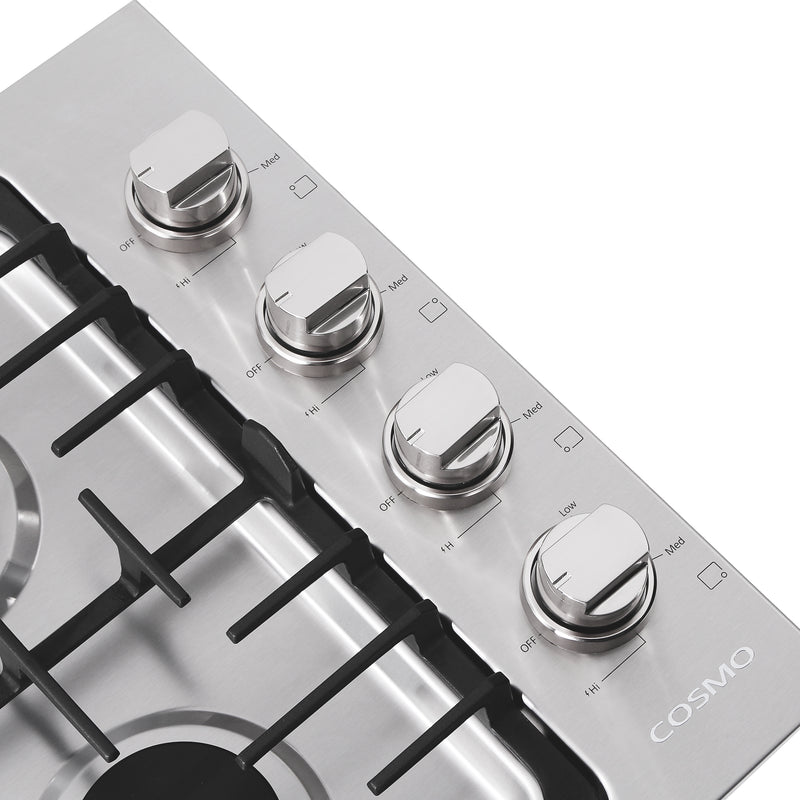 Load image into Gallery viewer, Cosmo 30 inch, Stainless Steel Gas Cooktop with 4 Italian Made Burners - COS-DIC304