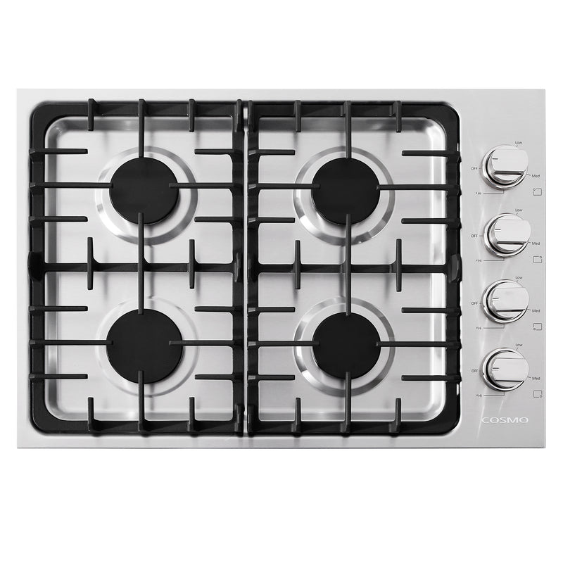 Load image into Gallery viewer, Cosmo 30 inch, Stainless Steel Gas Cooktop with 4 Italian Made Burners - COS-DIC304