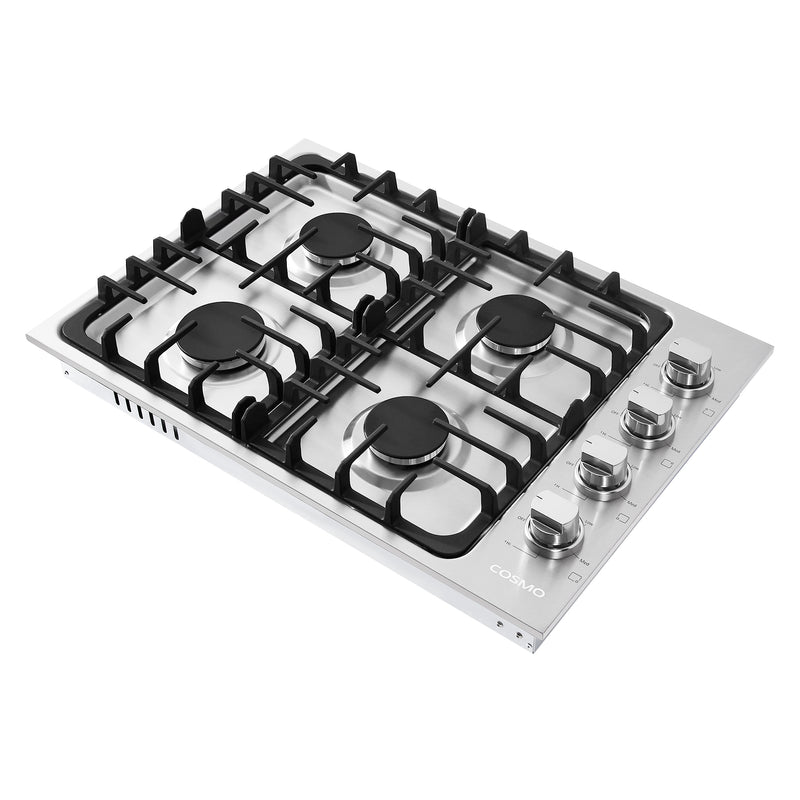 Load image into Gallery viewer, Cosmo 30 inch, Stainless Steel Gas Cooktop with 4 Italian Made Burners - COS-DIC304
