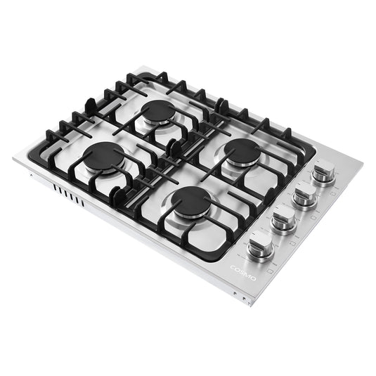 Cosmo 30 in. Gas Cooktop in Stainless Steel with 4 Italian Made Burners