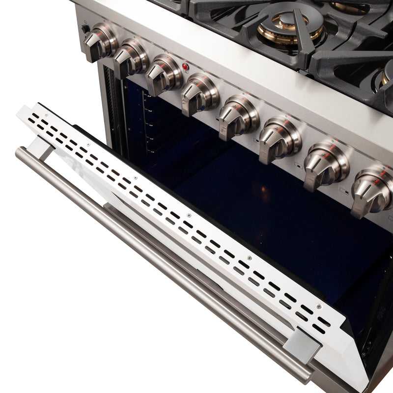Load image into Gallery viewer, Forno Capriasca 36-Inch, White Freestanding Dual Fuel Range with 6 Burners - FFSGS6187-36WHT