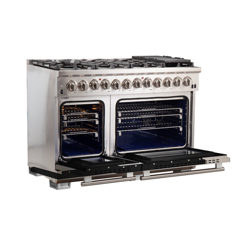 Load image into Gallery viewer, Forno Capriasca 48-Inch Freestanding Dual Fuel Range, 8 Burners, True Convection Oven