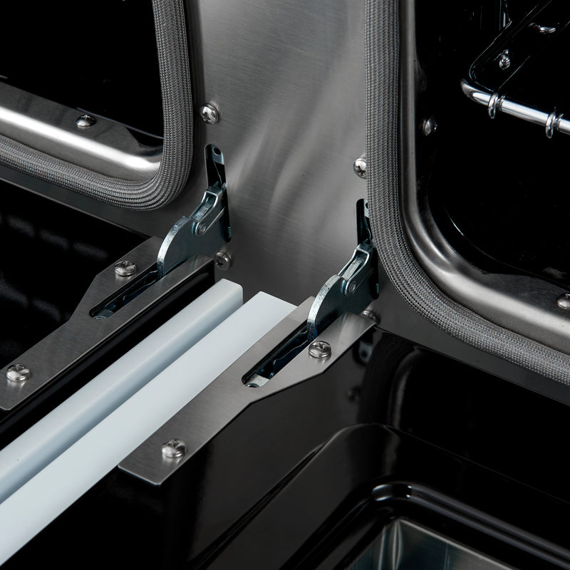 Load image into Gallery viewer, Forno Antico 48-Inch Dual Fuel Range, White with Antique Brass Finish, 8 Burners, 94,000 BTU, 5.5 cu.ft. Double Ovens & Griddle