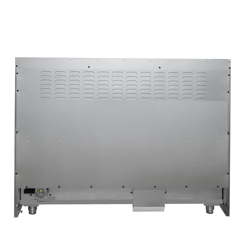 Load image into Gallery viewer, Forno Galiano 48-inch French Door Dual Fuel Range, Black & Antique Brass Design, 8 Sealed Burners - 107,000 BTU, Griddle, 6.58 cu.ft. Double Ovens