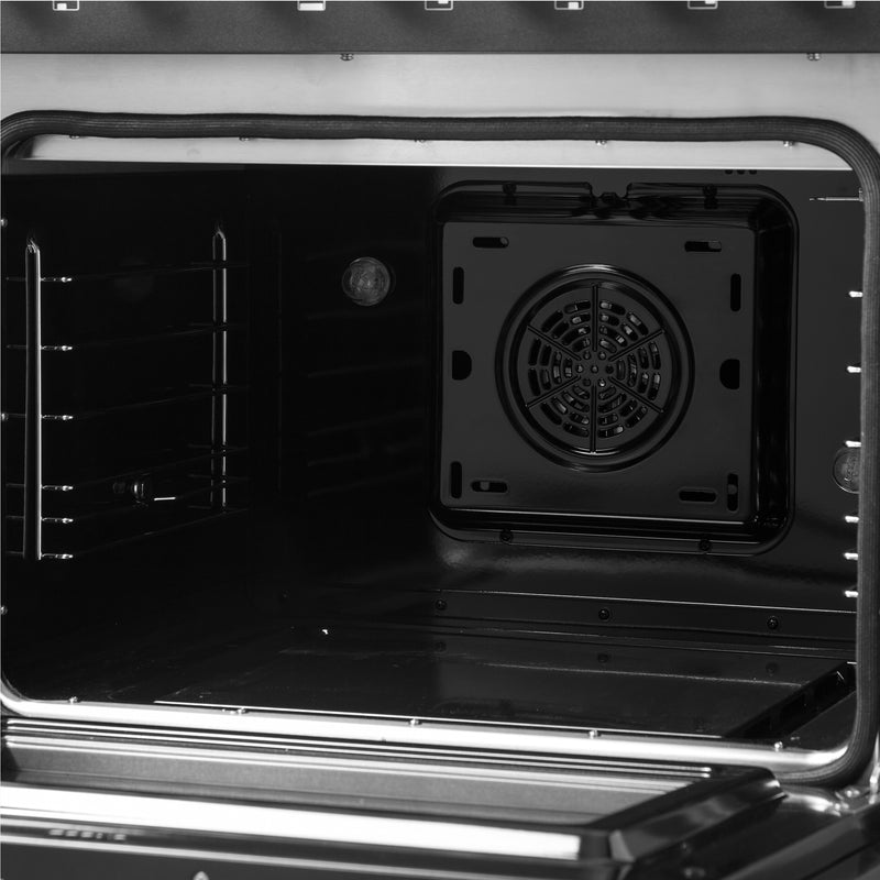 Load image into Gallery viewer, Forno Galiano 48-inch French Door Dual Fuel Range, Black & Antique Brass Design, 8 Sealed Burners - 107,000 BTU, Griddle, 6.58 cu.ft. Double Ovens