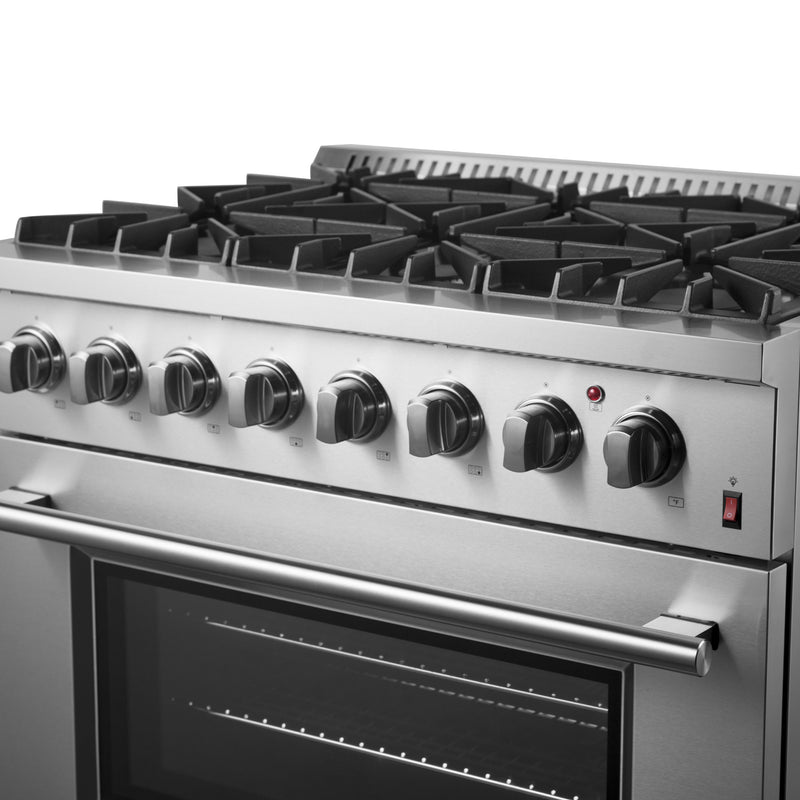 Load image into Gallery viewer, Forno Marco 36-Inch Dual Fuel Range, Stainless Steel, 6 Burners, 67,000 BTU, True Convection Oven, Energy Efficient
