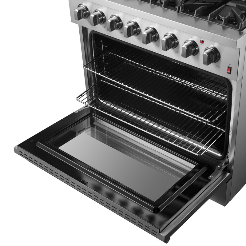 Load image into Gallery viewer, Forno Marco 36-Inch Dual Fuel Range, Stainless Steel, 6 Burners, 67,000 BTU, True Convection Oven, Energy Efficient