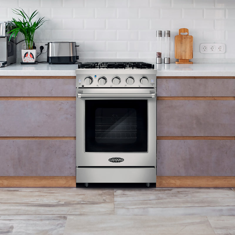 Load image into Gallery viewer, Cosmo 24 inch, Stainless Steel Slide-In Gas Range - COS-EPGR244