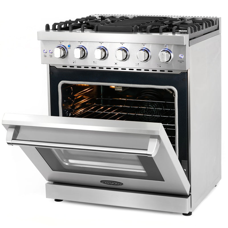 Load image into Gallery viewer, Cosmo 30 inch, Stainless Steel Slide-In Gas Range - COS-EPGR304