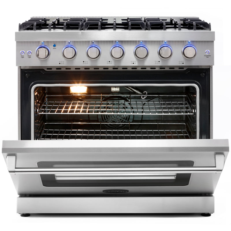 Load image into Gallery viewer, Cosmo Commercial 36 inch, Stainless Steel Gas Range - COS-EPGR366