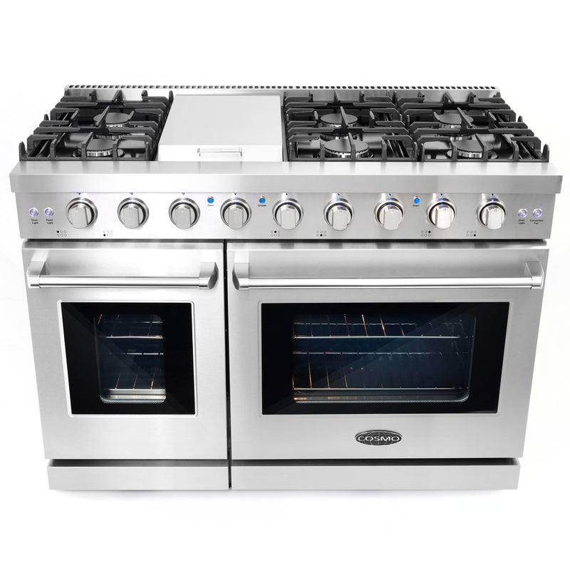 Load image into Gallery viewer, Cosmo 48 inch, Stainless Steel Double Oven Commercial Gas Range - COS-EPGR486G