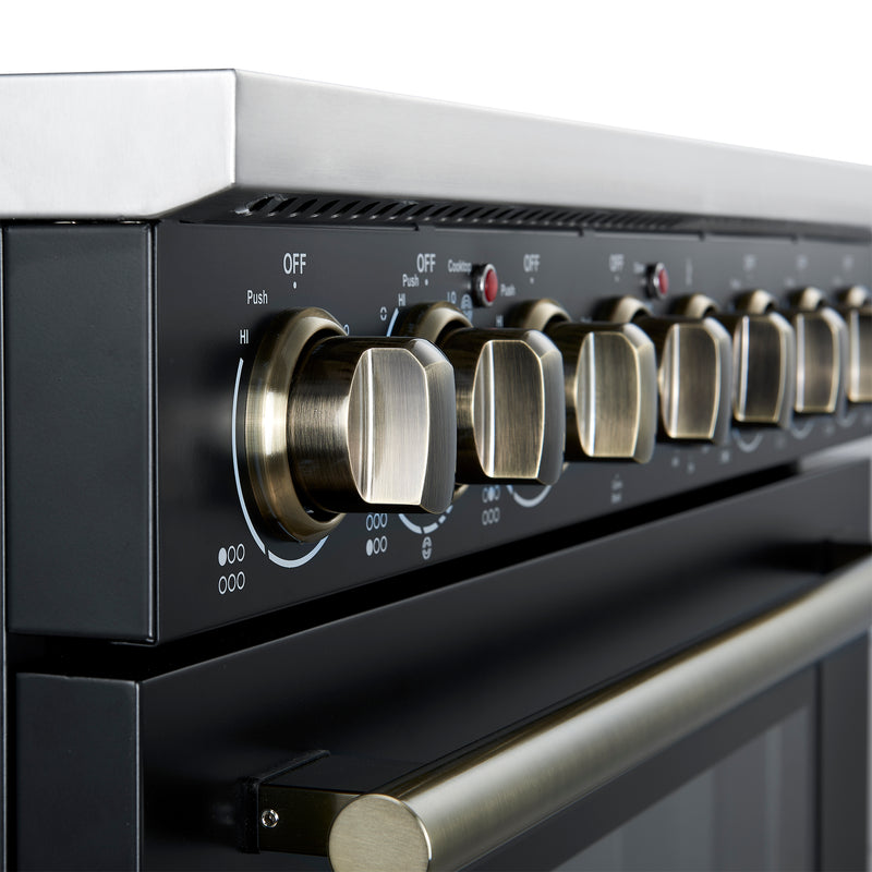 Load image into Gallery viewer, Forno Paolo 36 Inch, Black Freestanding Electric Range - FFSEL6011-36BLK