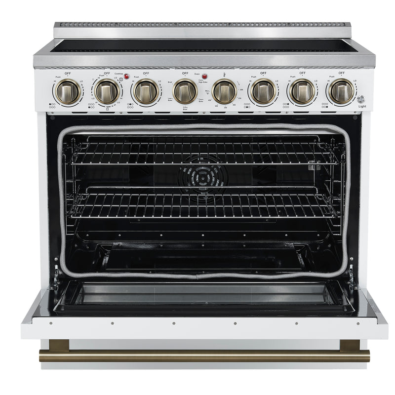 Load image into Gallery viewer, Forno Paolo 36 Inch, White Freestanding Electric Range - FFSEL6011-36WHT