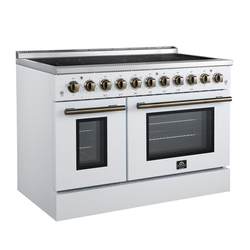 Load image into Gallery viewer, Forno Paolo 48 Inch, White Freestanding Electric Range - FFSEL6011-48WHT