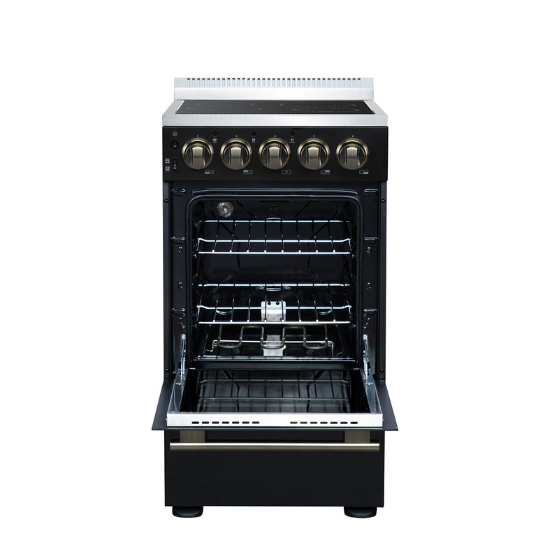 Load image into Gallery viewer, Forno Pallerano 20 Inch, Black Freestanding Electric Range - FFSEL6052-20BLK