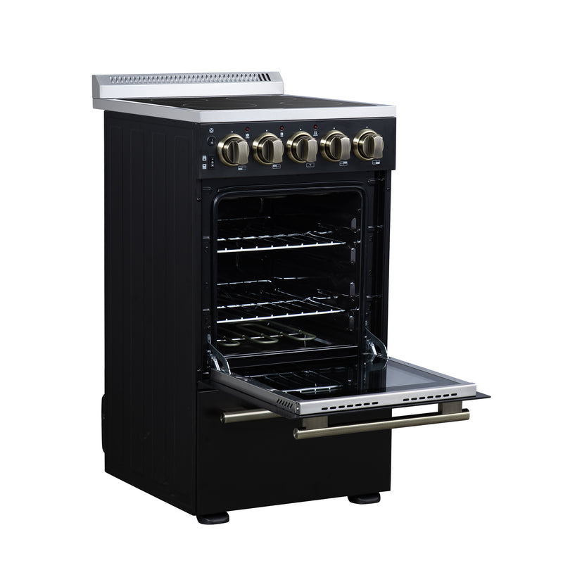 Load image into Gallery viewer, Forno Pallerano 20 Inch, Black Freestanding Electric Range - FFSEL6052-20BLK