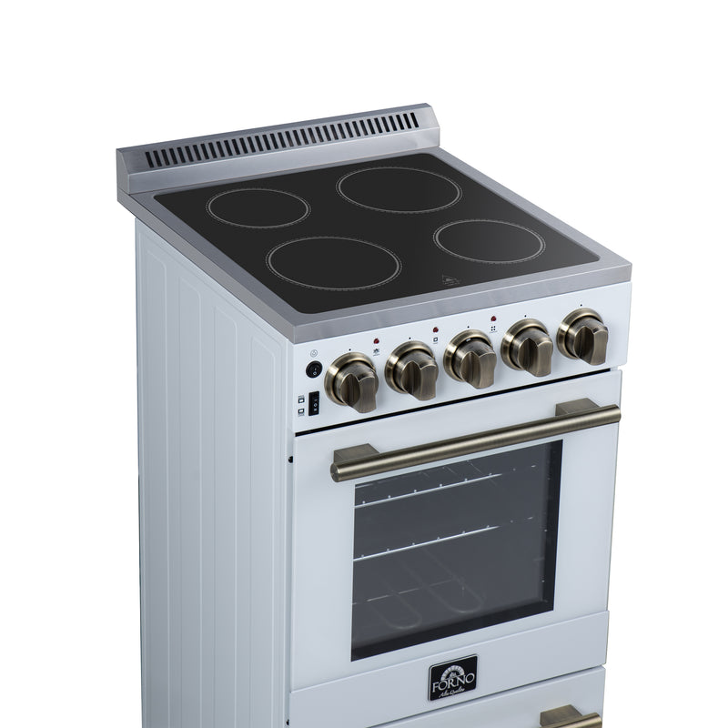 Load image into Gallery viewer, Forno Pallerano 20 Inch, White Freestanding Electric Range - FFSEL6052-20WHT