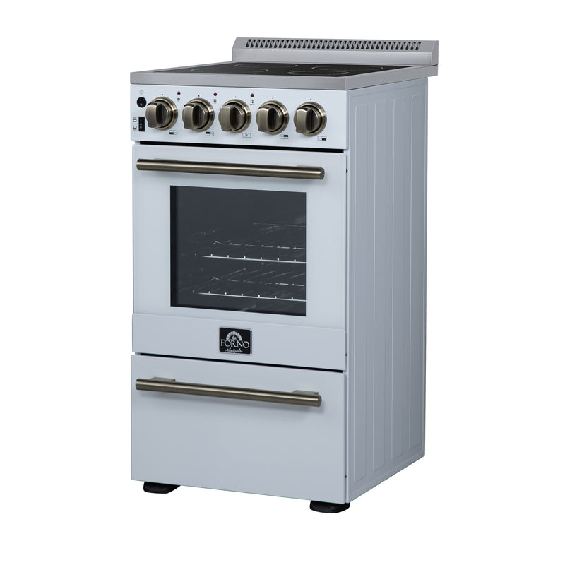 Load image into Gallery viewer, Forno Pallerano 20 Inch, White Freestanding Electric Range - FFSEL6052-20WHT