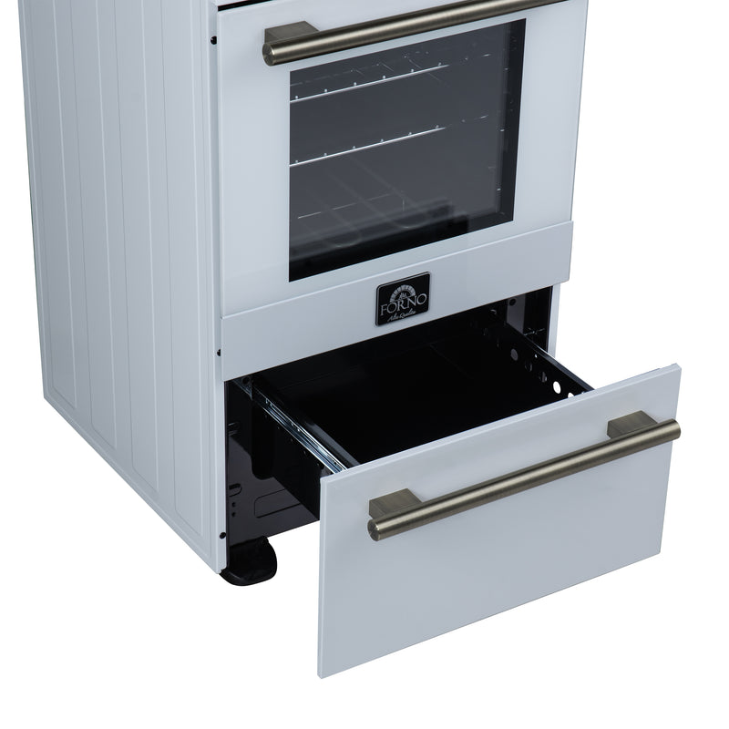Load image into Gallery viewer, Forno Pallerano 20 Inch, White Freestanding Electric Range - FFSEL6052-20WHT