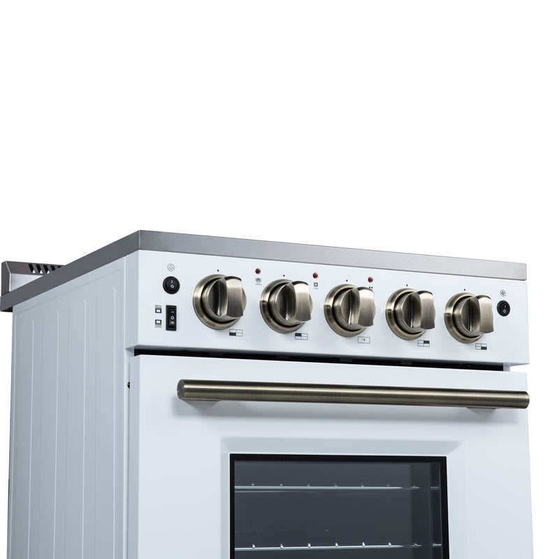Load image into Gallery viewer, Forno Loiano 24 Inch, White Freestanding Electric Range - FFSEL6069-24WHT