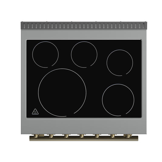 Forno Paolo 30-Inch Freestanding Electric Range, White, 4.38 cu.ft, True Convection Oven, Energy Efficient