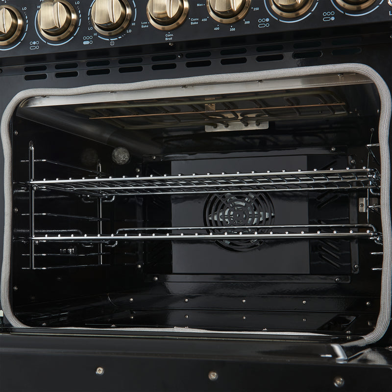 Load image into Gallery viewer, Forno Paolo 30-Inch Freestanding Electric Range, Black, 4.38 cu.ft, True Convection Oven, Energy Efficient