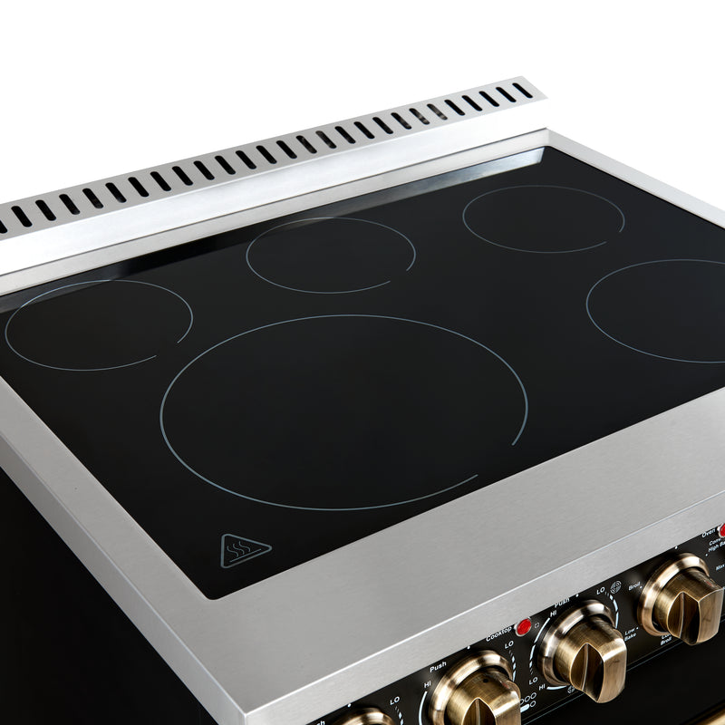 Load image into Gallery viewer, Forno Paolo 30-Inch, Black Freestanding Electric Range - FFSEL6011-30BLK