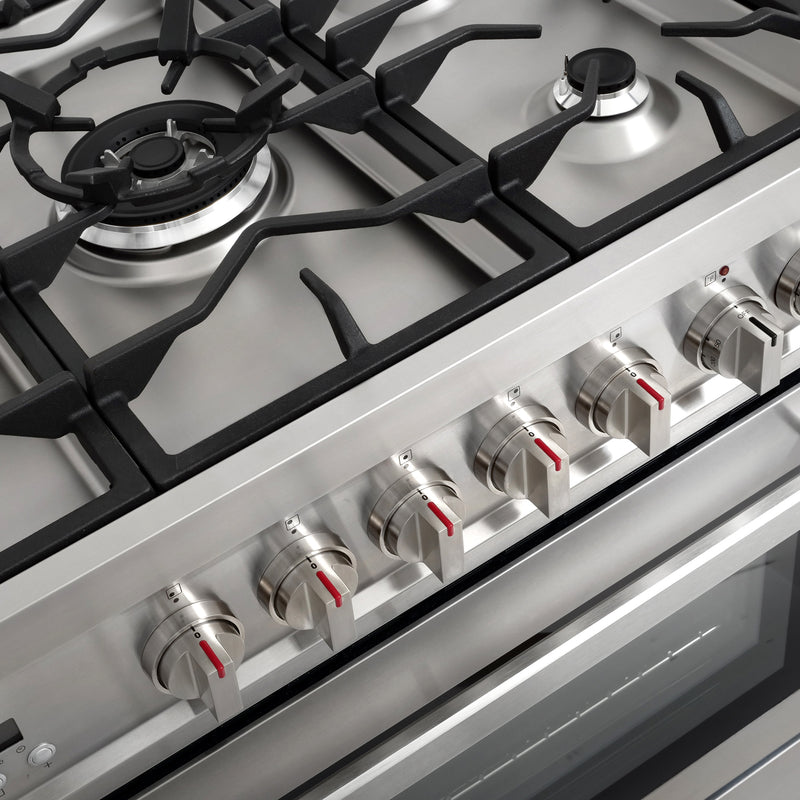 Load image into Gallery viewer, Cosmo Commercial-Style 36 inch, Stainless Steel Single Oven Dual Fuel Range - F965