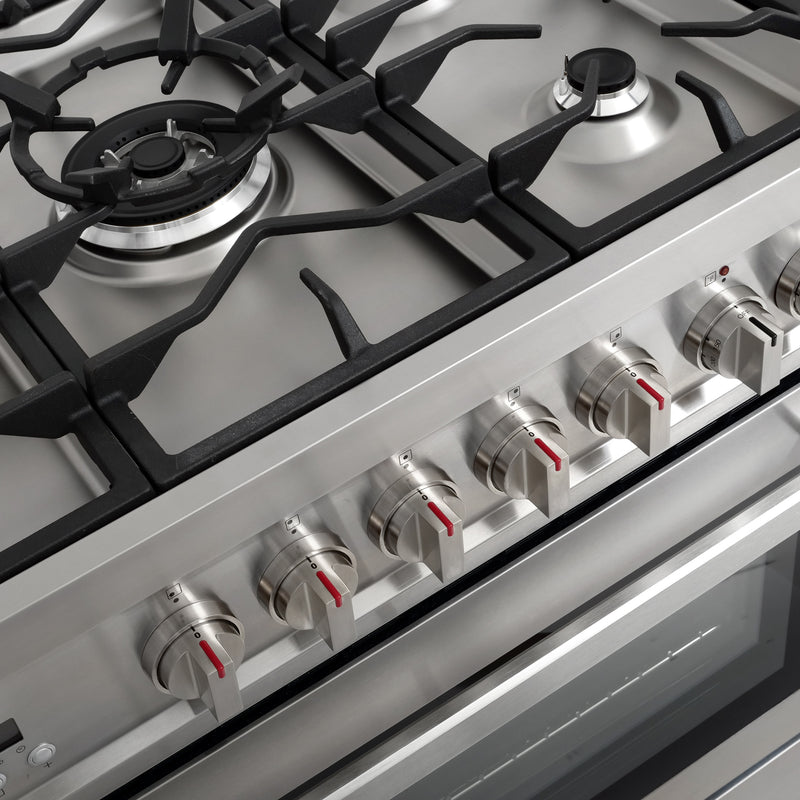 Load image into Gallery viewer, Cosmo Commercial-Style 36 inch, Stainless Steel Dual Fuel Range Convection Oven - F965NF