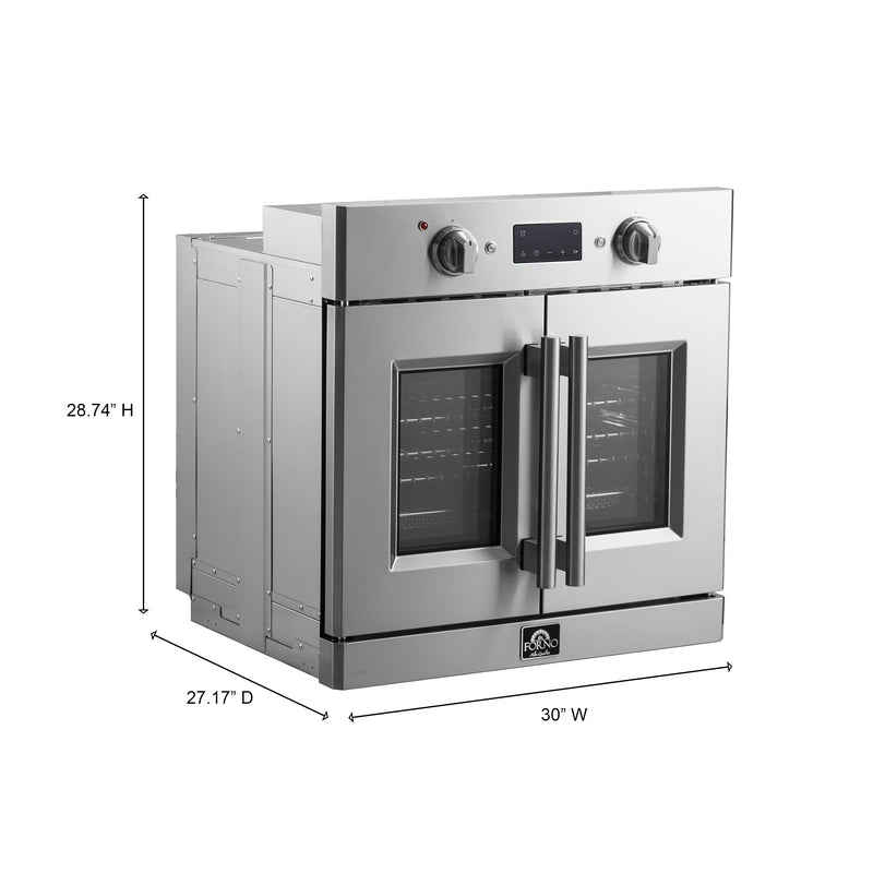 Load image into Gallery viewer, Forno Gallico 30-Inch Electric French Door Wall Oven, Stainless Steel, True Convection, Air Fry, Self-Cleaning