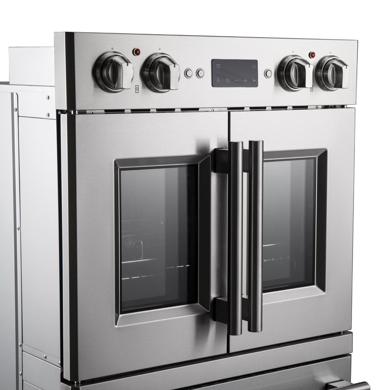 Load image into Gallery viewer, Forno Gallico 30-Inch Electric French Door Double Oven, Stainless Steel, Convection Cooking, Touch Control Panel, Self-Cleaning Function