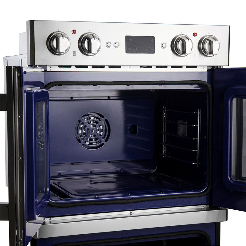Load image into Gallery viewer, Forno Gallico 30-Inch Electric French Door Double Oven, Stainless Steel, Convection Cooking, Touch Control Panel, Self-Cleaning Function