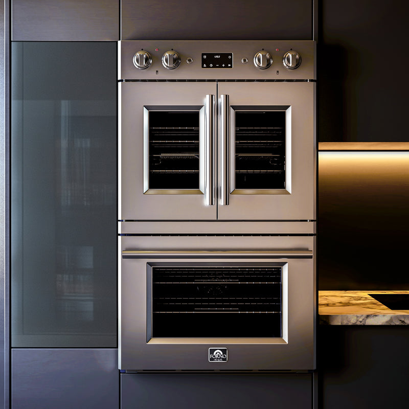 Load image into Gallery viewer, Forno Gallico 30-Inch, Stainless Steel Electric French Door Double Oven - FBOEL1388-30